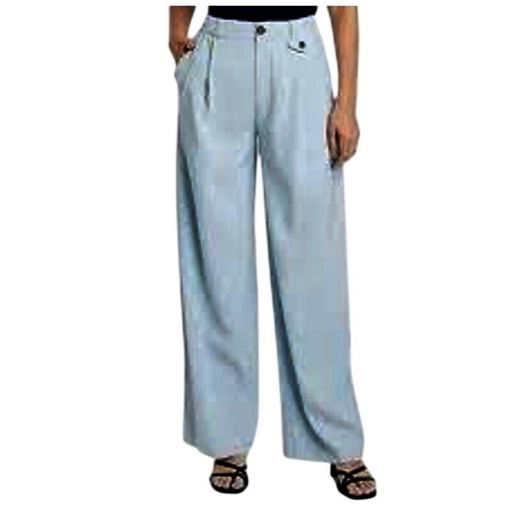 NWT A New‎ Day light baby blue wide leg high rise pants - Women's 16